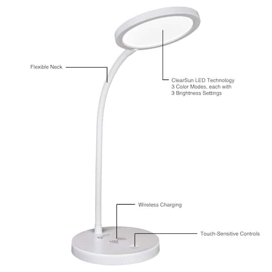 Good Housekeeping by OttLite Circular LED Desk Lamp
